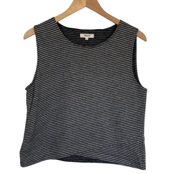 Madewell Black and White Striped Top - Picture 1 of 8
